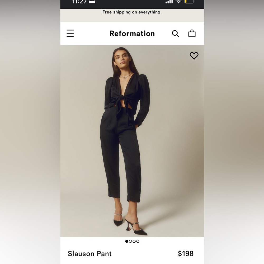 REFORMATION. Slauson Pant. size 4